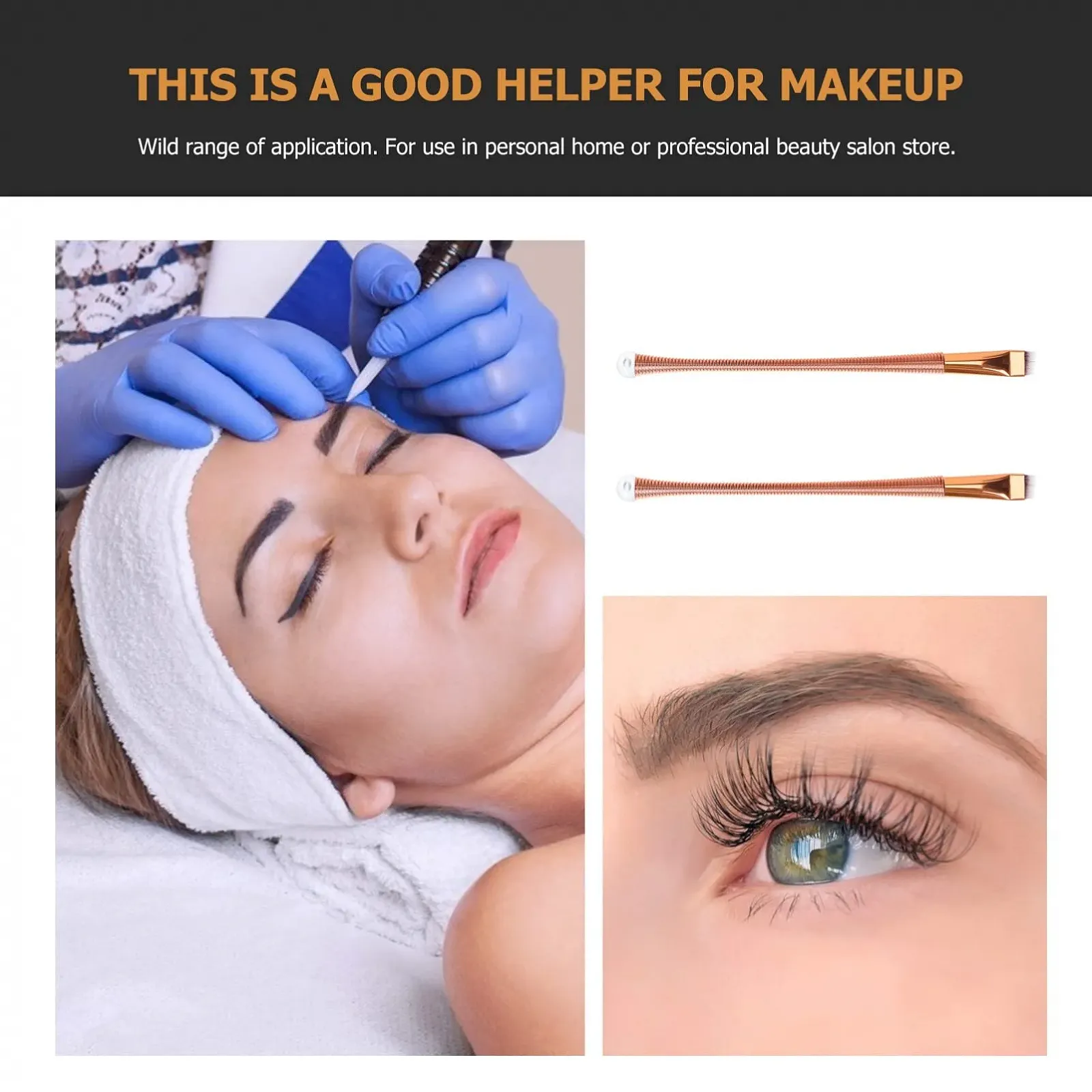 Кисти для подводки FOMIYES аппликатор для бровей, тонкая плоская, фото №4