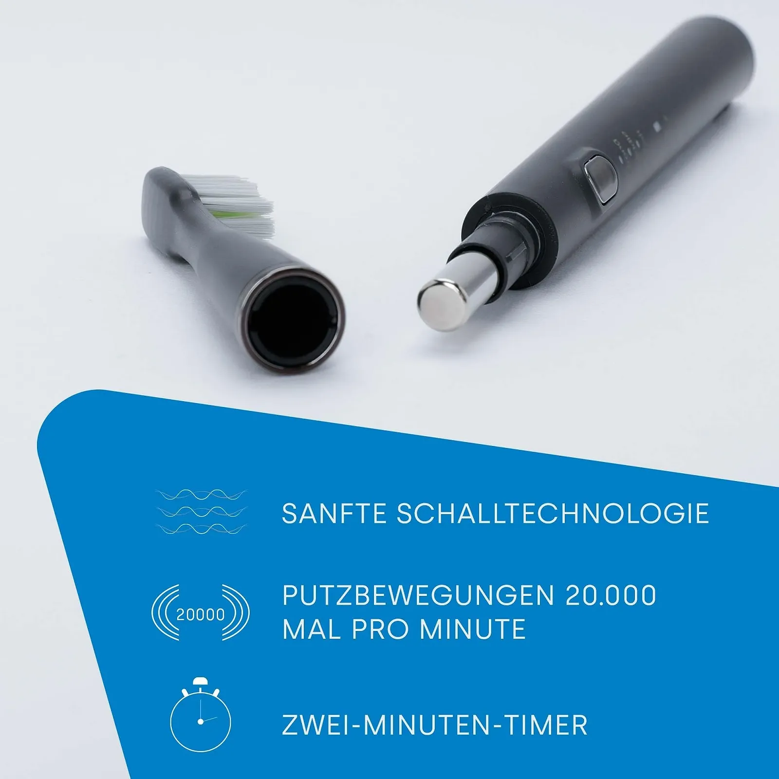 Электрическая звуковая зубная щетка Emmi-dent Sonic 20000 вибраций/мин 3 режима чистки с дорожным футляром и пастой, фото №4