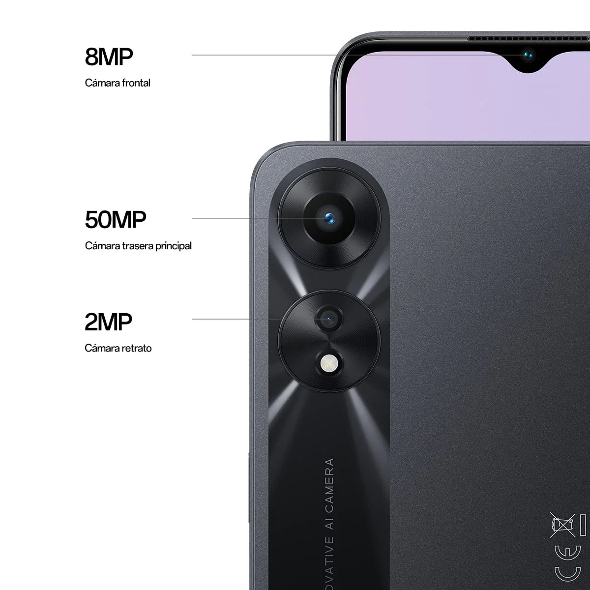 Смартфон OPPO A78 5G 128 ГБ 4 ГБ RAM Glowing Black, фото №2 Смартфон OPPO A78 5G 128 ГБ 4 ГБ RAM Glowing Black, фото №2