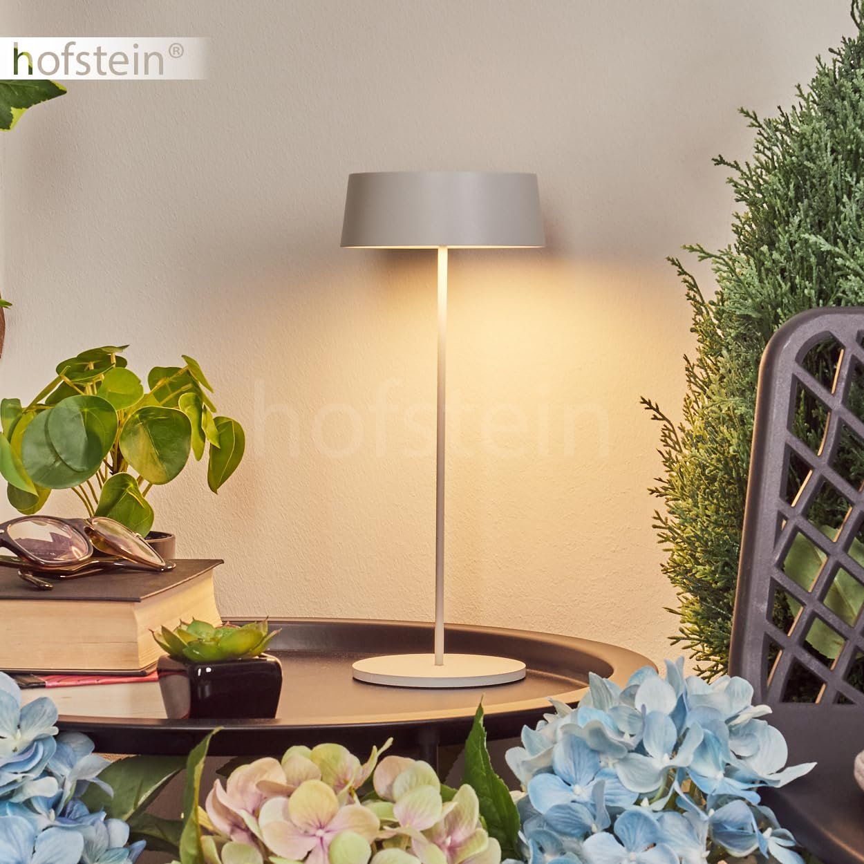 Настільна лампа Kouvi LED Outdoor димована металева USB-C акумулятор сенсорний димер IP54 біла, фото №8