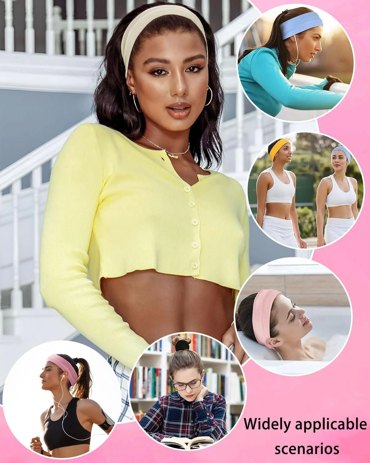 Набір пов'язок для волосся 5 шт, фото №6