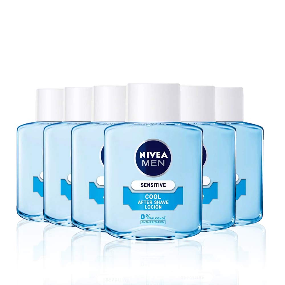 Лосьйон NIVEA MEN Sensitive Cool After Shave для чутливої шкіри, 0% алкоголю в упаковці з 6-ти (6 x 100 мл), фото №1