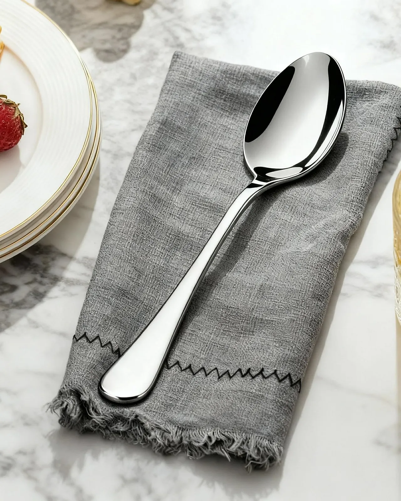 Ложки столові, 6 штук, 20 см, з нержавіючої сталі, фото №4