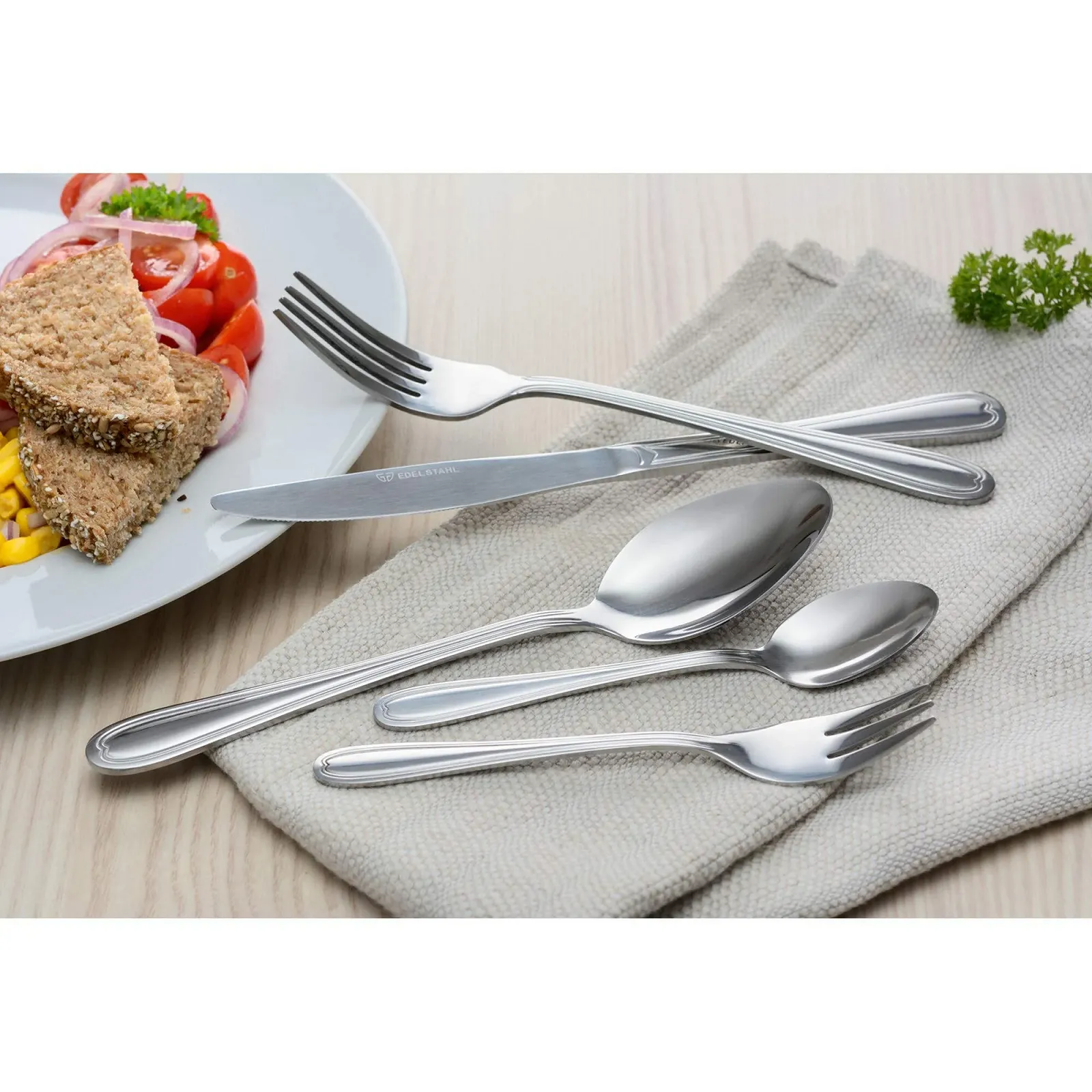 Набір столових приборів GRAEWE Salzburg для 12 осіб, нержавіюча сталь, без нікелю, полірований вручну, можна мити в посудомийній машині, фото №5