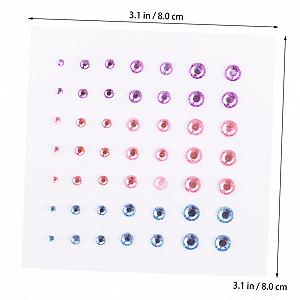 Стразы Самоклеящиеся NUOBESTY 18 листов Разные формы и цвета synthetic.ua - Фото 1