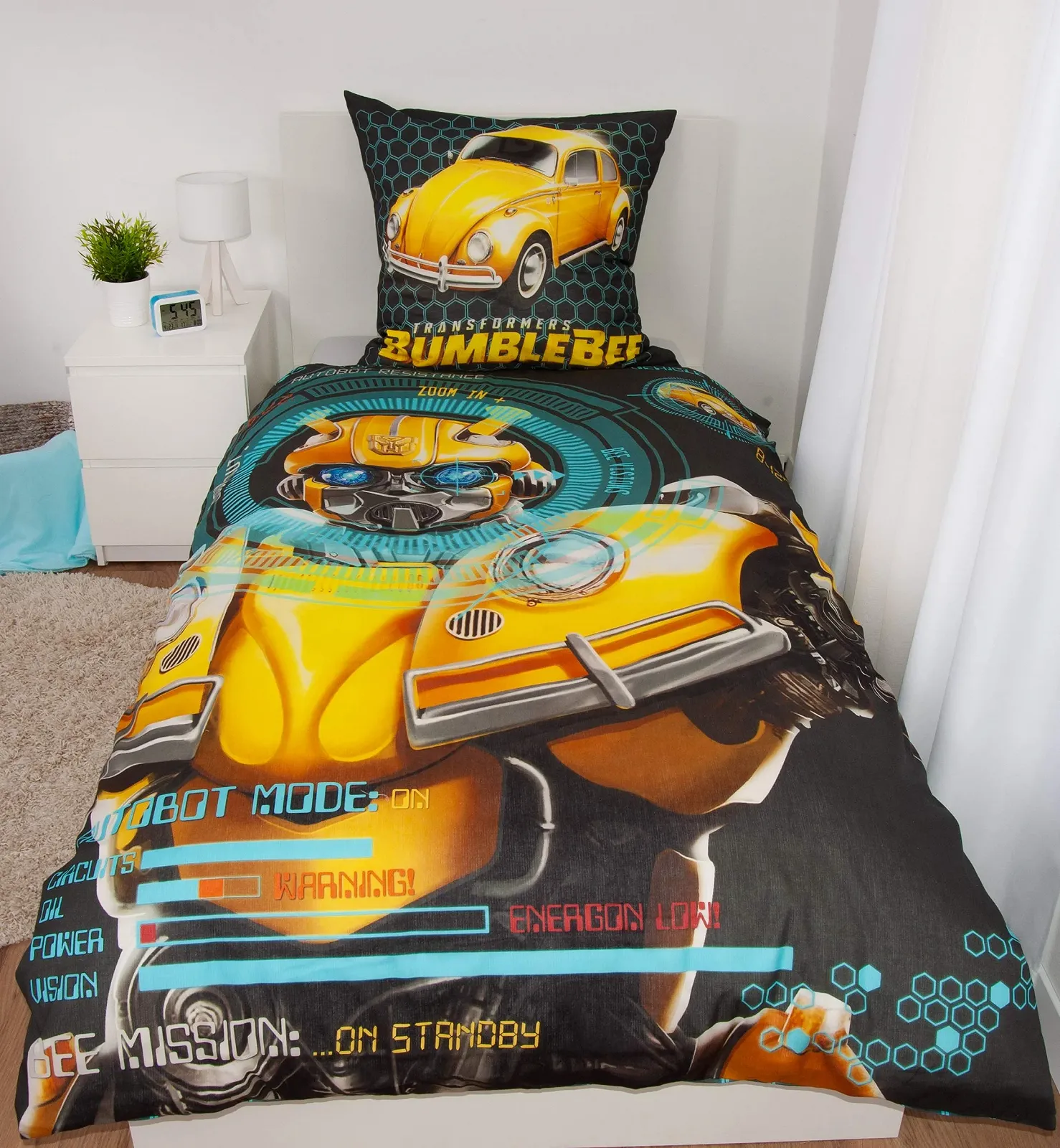 Комплект постільної білизни Herding TRANSFORMERS двосторонній бавовна/Renforcé 135 x 200 см Чорний/Різнокольоровий, фото №3