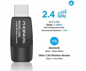Бездротові навушники Kotion Each Q5s 2.4G з підтримкою віртуального об'ємного звуку 7.1 Чорно-синій synthetic.ua - Фото 1