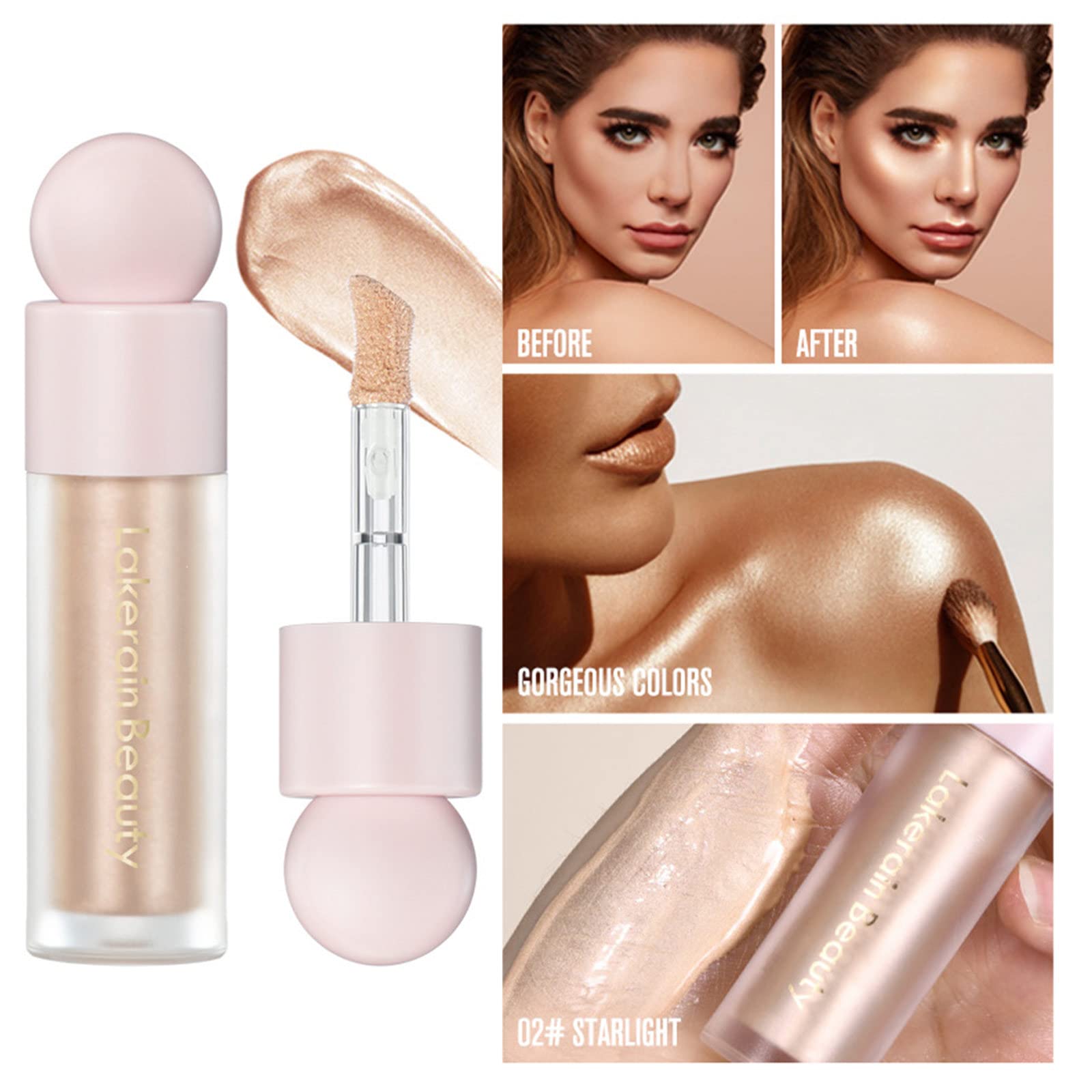 Коректор Рідкий Маркер Багатофункціональний Блискуча Олія для Тіла Рідка Блискуча Основа для Обличчя та Тіла, фото №2