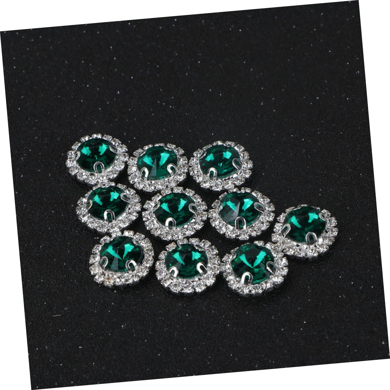 Штучні Діаманти TEHAUX 40 штАкрилові Плоскі Стрази, Зелений Колір, фото №3