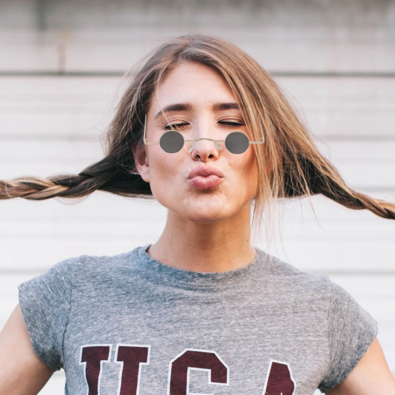 Круглі сонцезахисні окуляри SOIMISS, чорні, фото №8