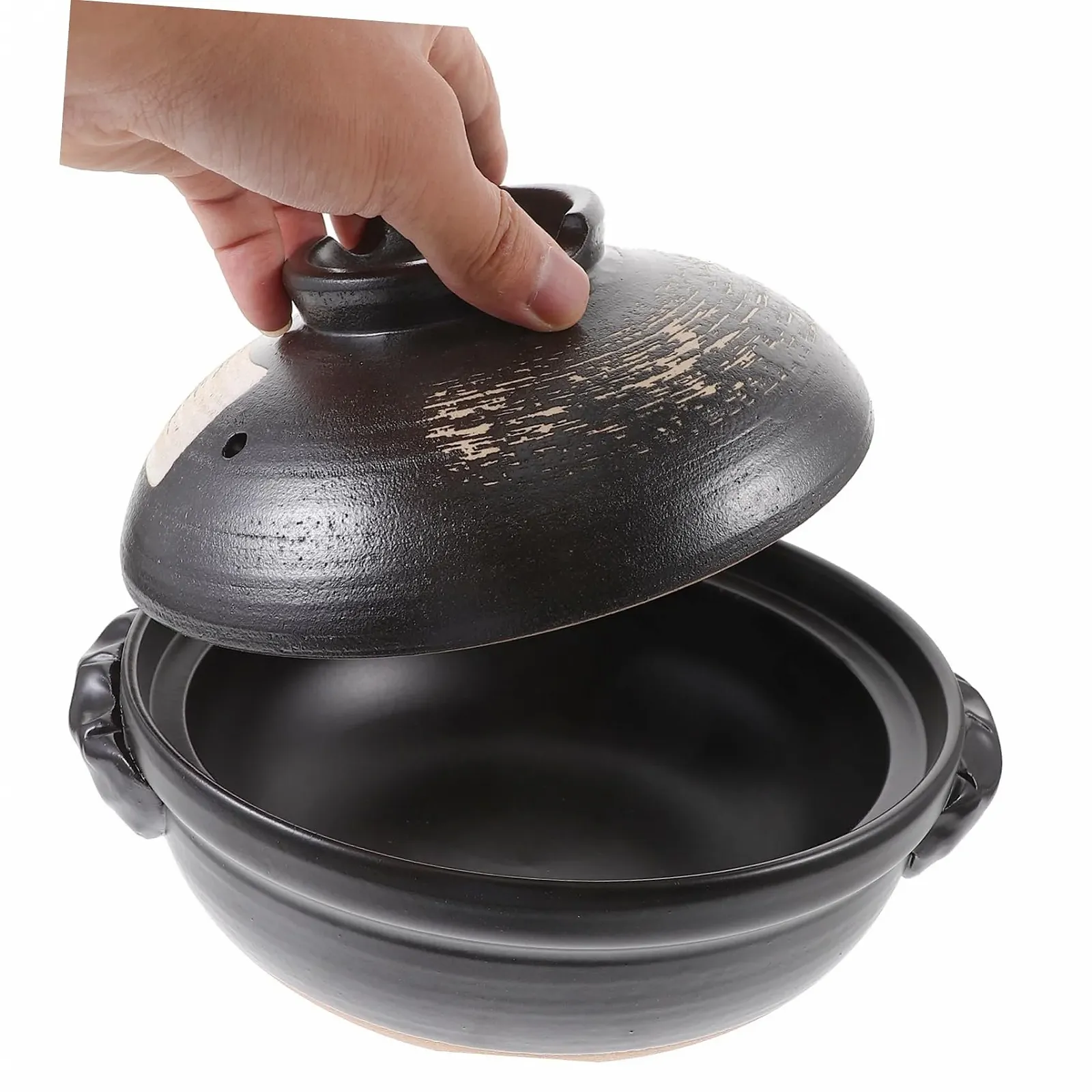 Кастрюля ULTECHNOVO Керамическая 900 мл Термостойкая с крышкой и ручками, фото №8