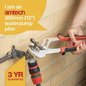 Плоскогубцы Amtech B1350 с двойными ручками, 30 см synthetic.ua - Фото 1