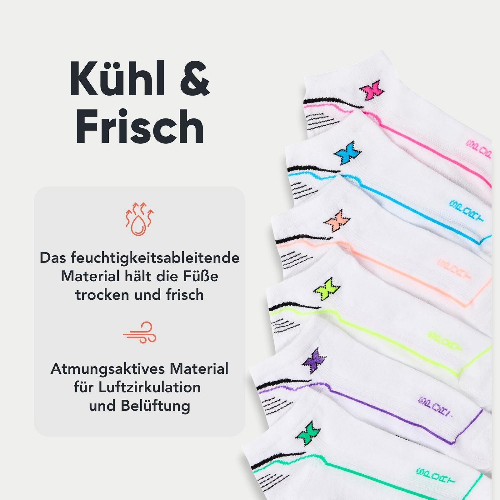 Носки спортивные FM London Женские 30-34 EU Белый, Набор 12 пар, фото №3