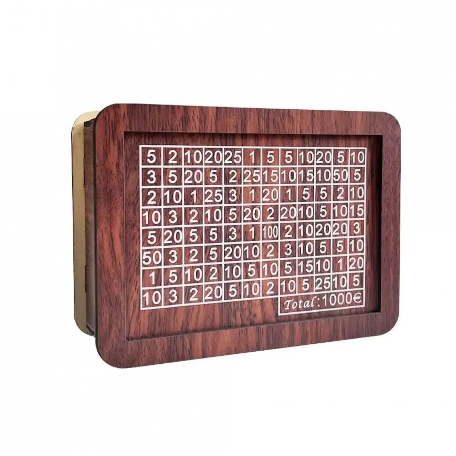 Скарбничка Savings Challenge €1000 Прозора передня панель Luxury Design, фото №3