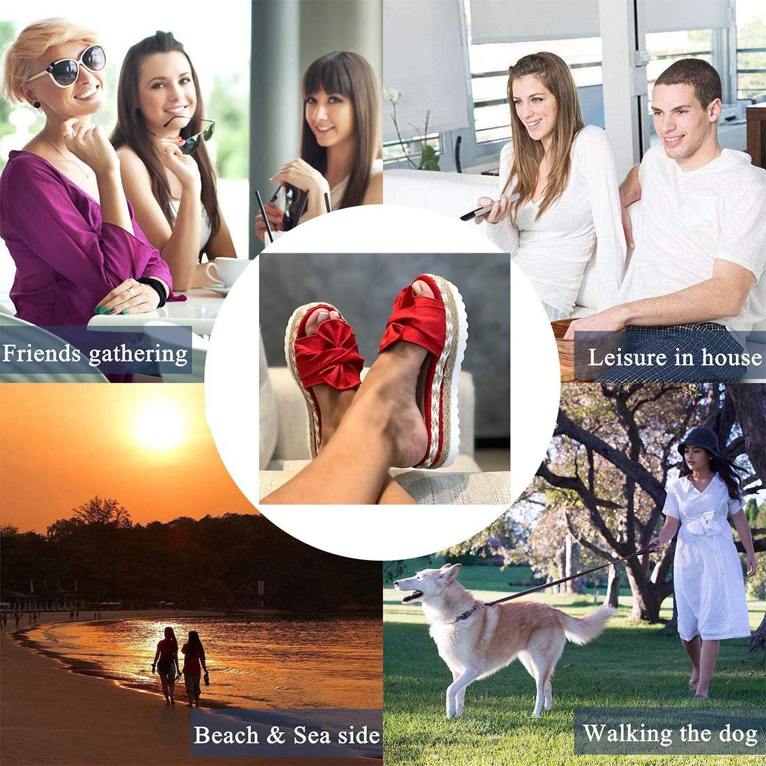 Женские шлепанцы на платформе танкетке Летние, фото №7