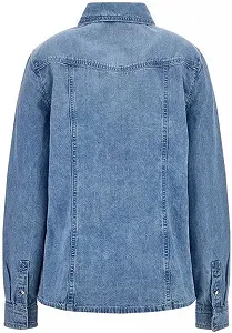 Женская джинсовая рубашка GUESS JEANS / Голубая / Размер S synthetic.ua - Фото 1