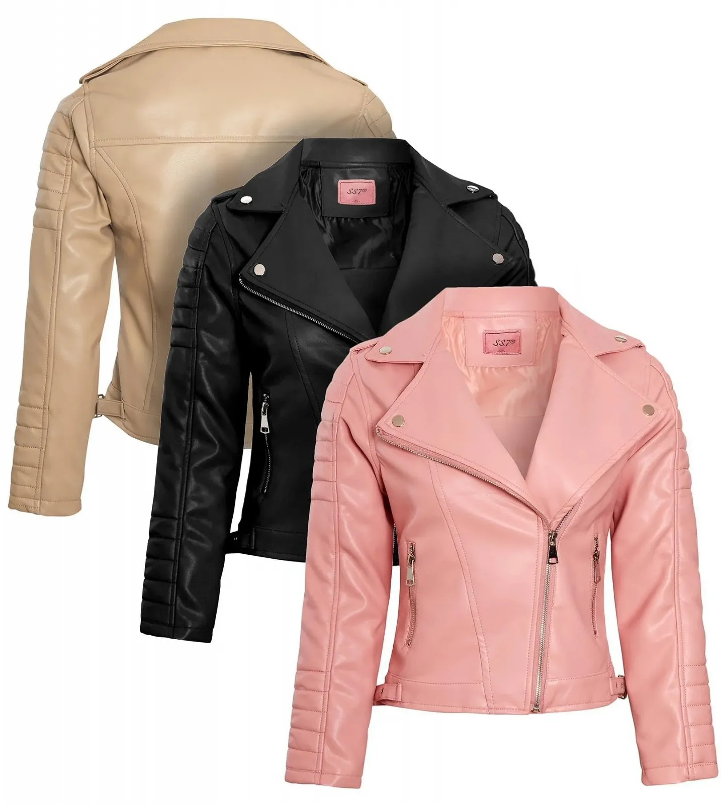 Куртка-косуха SS7 для дівчинки, штучна шкіра PU, фото №2