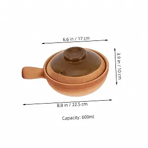 Кастрюля для запекания Veemoon Ceramic с крышкой Малая Heat Resistant synthetic.ua - Фото 1