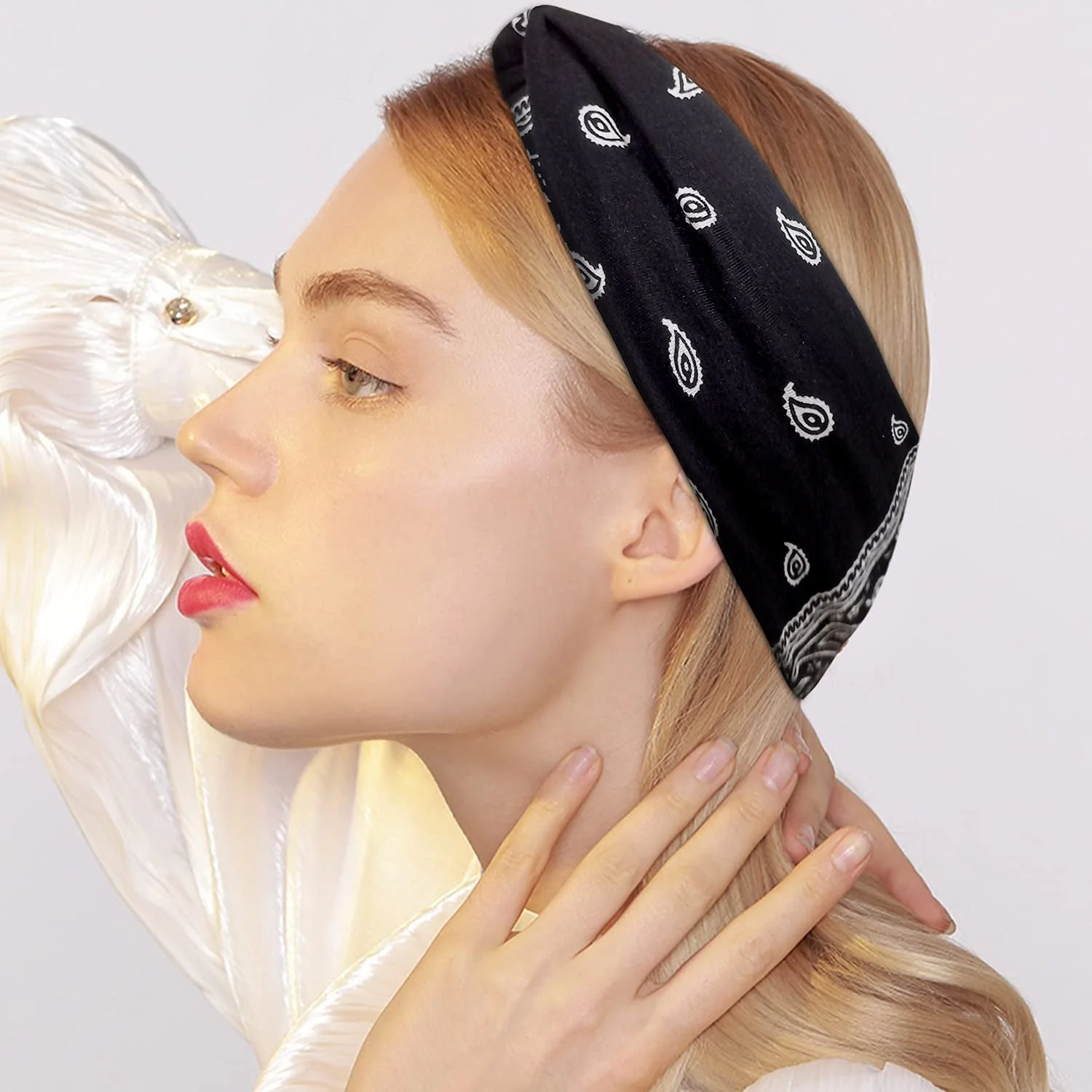 Пов'язка на голову Pubiao, 3 шт., жіноча, богемна, фото №8 Пов'язка на голову Pubiao, 3 шт., жіноча, богемна, фото №8