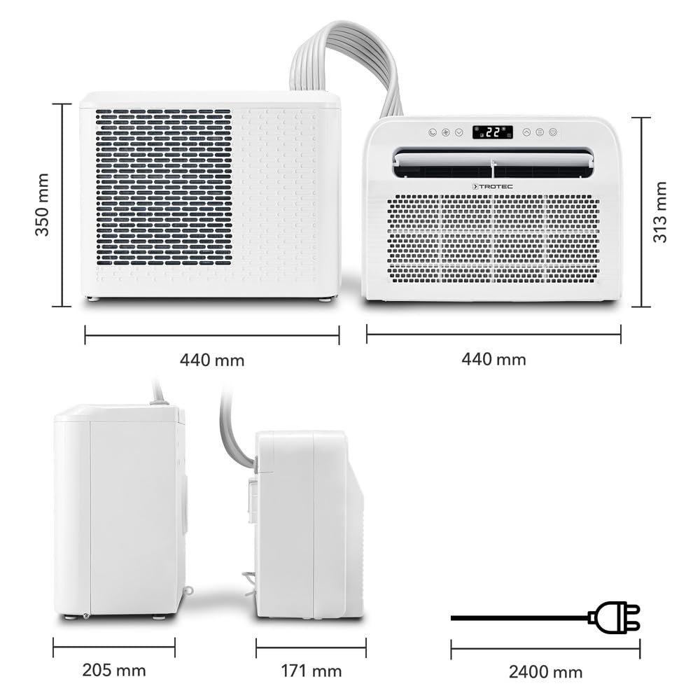 Мобільний кондиціонер 3-в-1 TROTEC PAC C 1500 S 1500 Вт 4.4 л для кемпінгу, фото №7