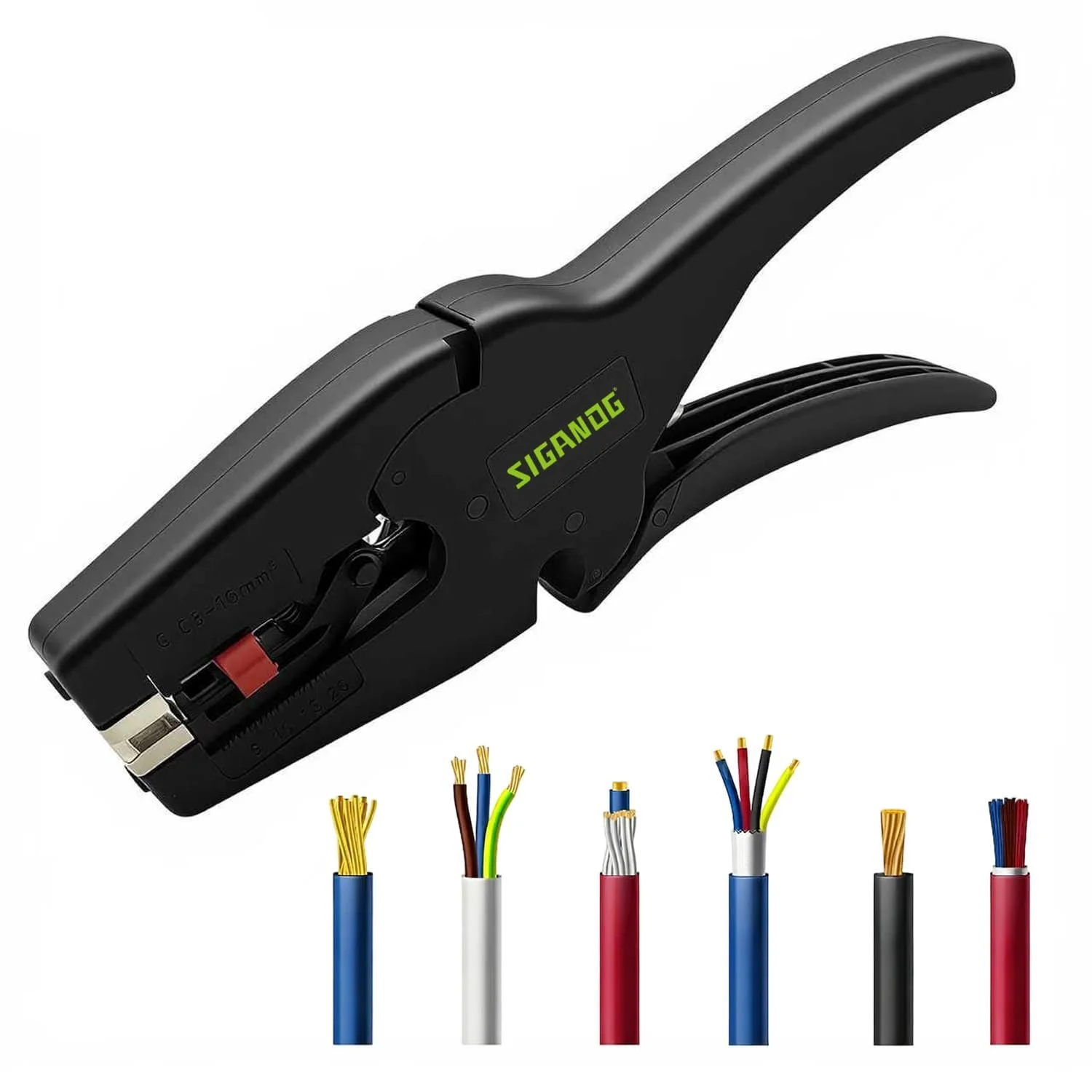 Саморегулирующийся стриппер для кабеля 0.03-16 мм² (AWG 32-7) с функцией автоматической зачистки и резки, фото №1