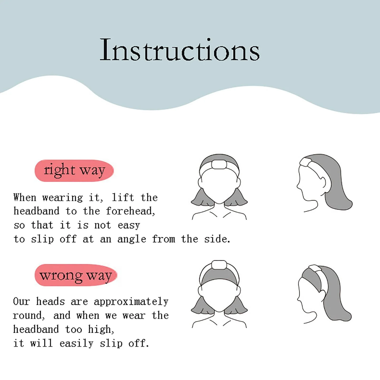 Пов'язка для волосся для макіяжу та косметики Регульована, фото №4