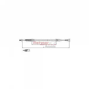 Трос стоянкового гальма METZGER 11.5761 для OPEL GENERAL MOTORS задній правий - Фото 1