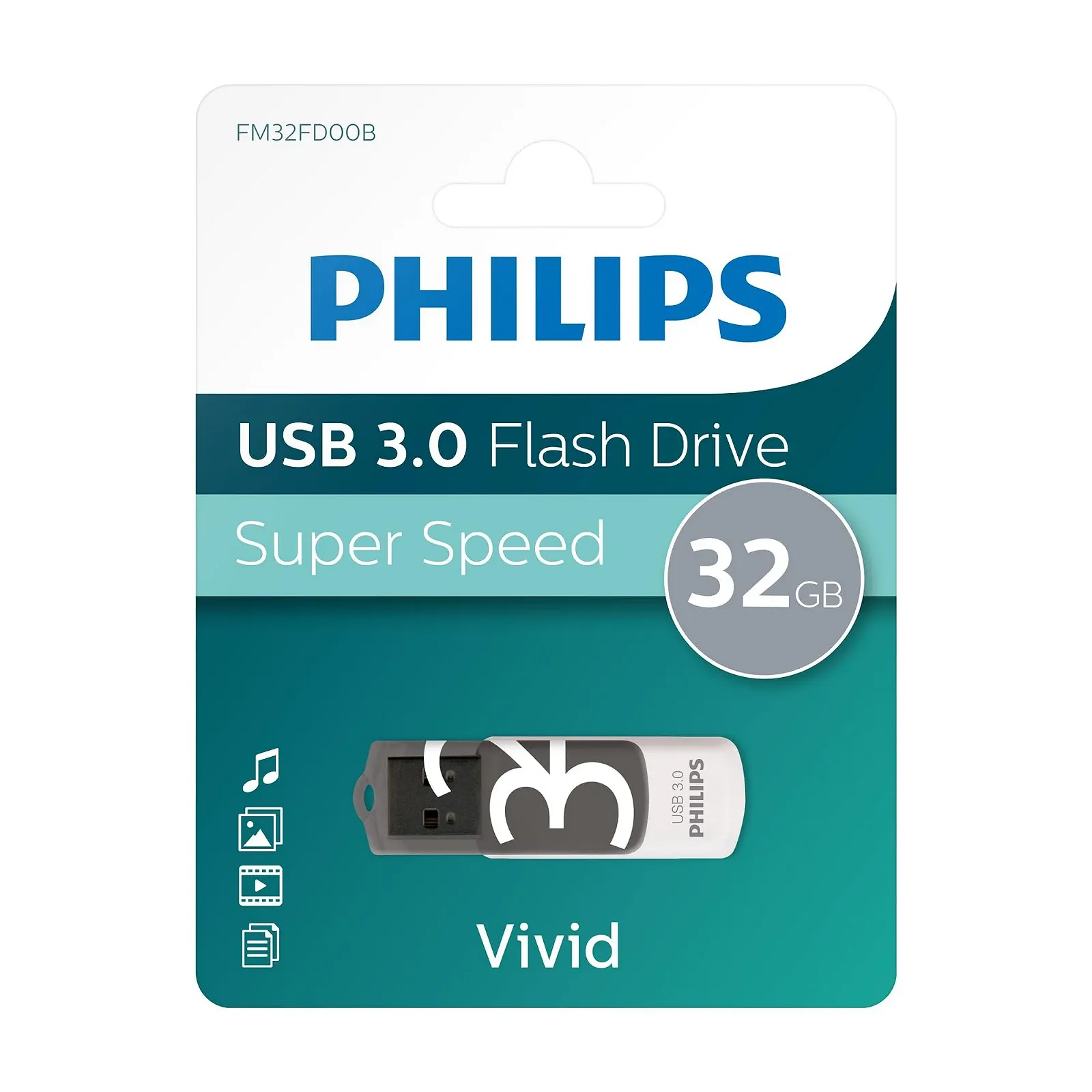 USB Stick Philips Vivid 32 ГБ 3.0 Помаранчевий, фото №2 USB Stick Philips Vivid 32 ГБ 3.0 Помаранчевий, фото №2