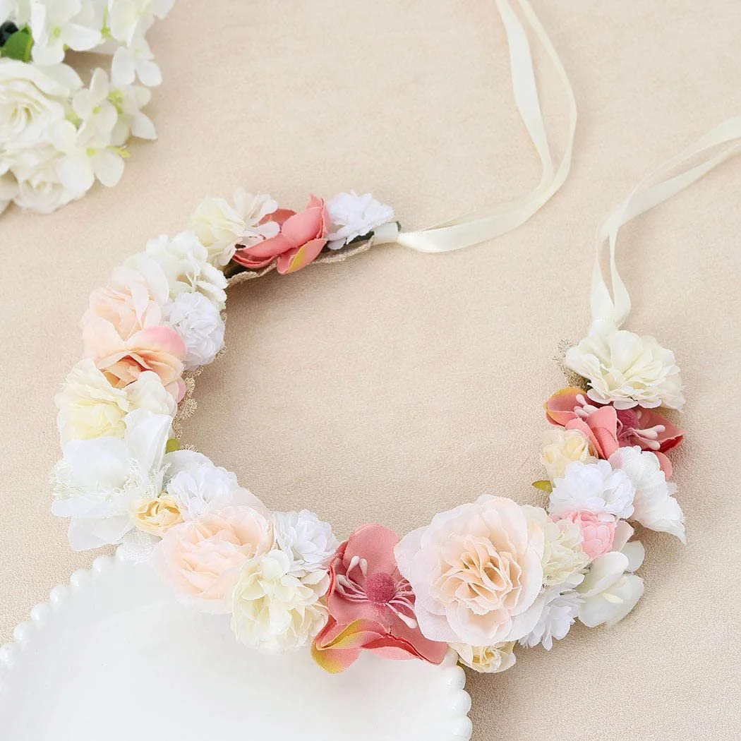 Вінок з квітів IYOU Boho Жовтий, фото №6