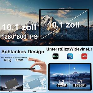 Планшет 10.1" Bvlary X50 4+4/128Gb 8 ядер Android 14 8000 mAh Серый synthetic.ua - Фото 1
