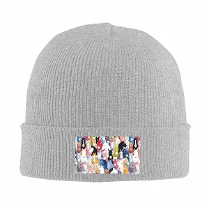 Шапка-бини JBYJBX с красочным мультяшным принтом лошади, осенняя, зимняя, повседневная, для активного отдыха, вязаная synthetic.ua - Фото 1