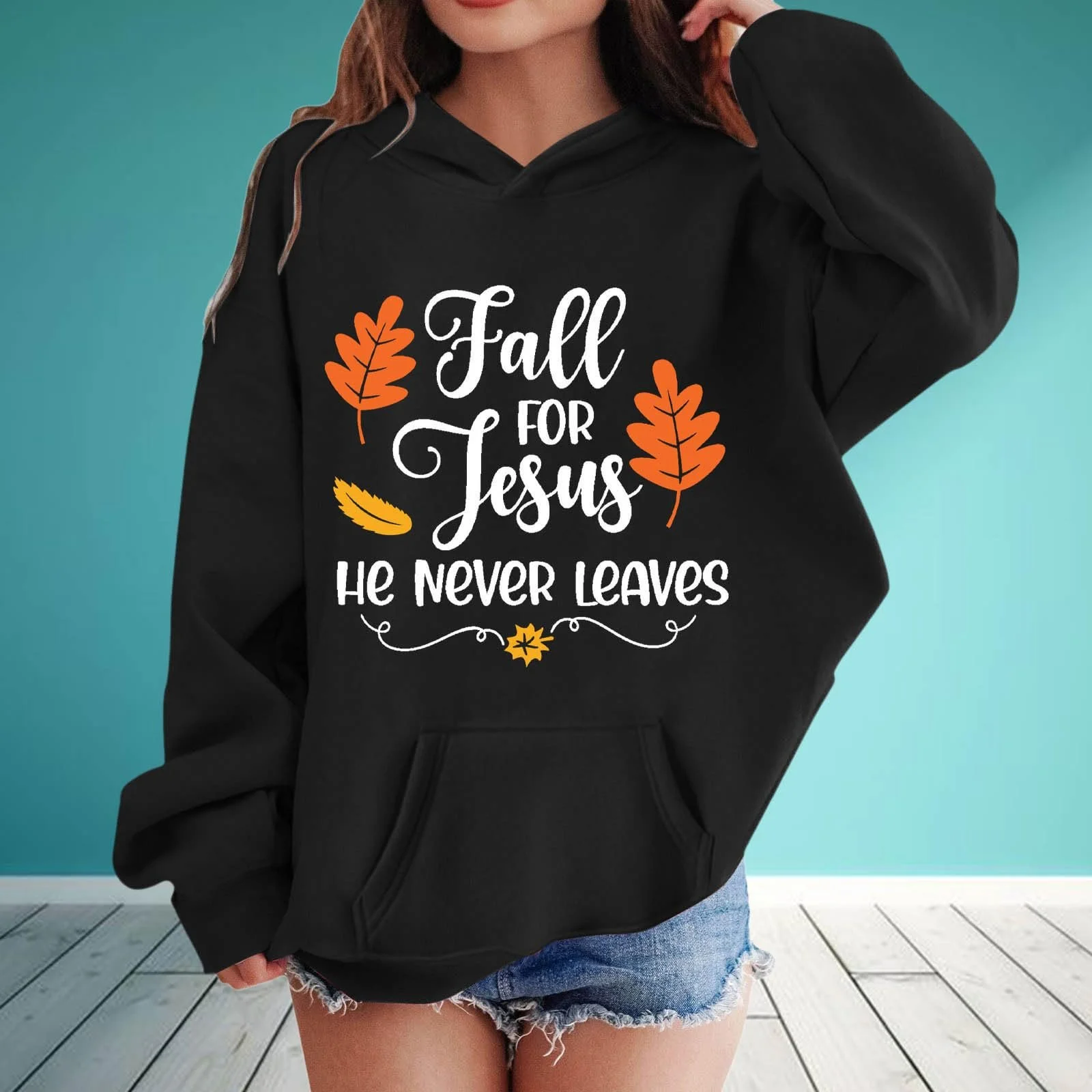 Худі для дівчат з капюшоном зимовий теплий флісовий пуловер з принтом, повсякденний топ для вулиці, фото №3