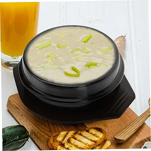 Горщик TOYANDONA Керамічний для бібімбапу кам’яна каструля з подвійною ручкою термостійкий synthetic.ua - Фото 1