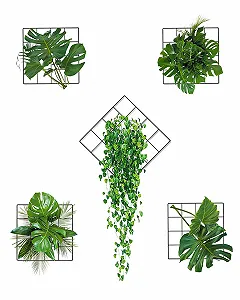 Наклейки на стіну Набір 2 шт. Водостійкі 3D Зелені рослини - Фото 1