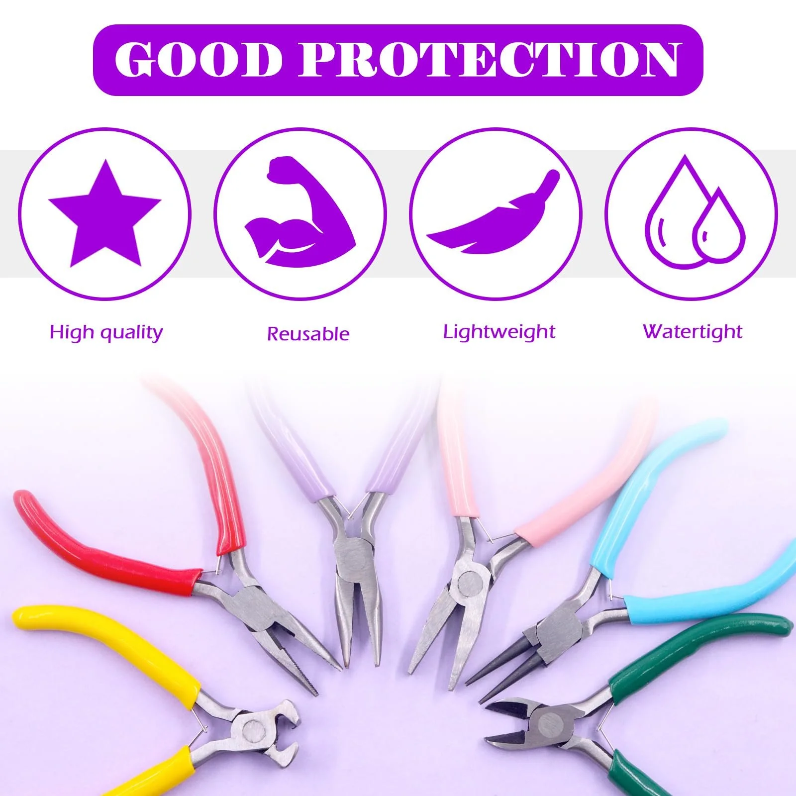 Набор плоскогубцев для бижутерии Swpeet, профессиональный набор инструментов для изготовления бижутерии (6A), фото №7