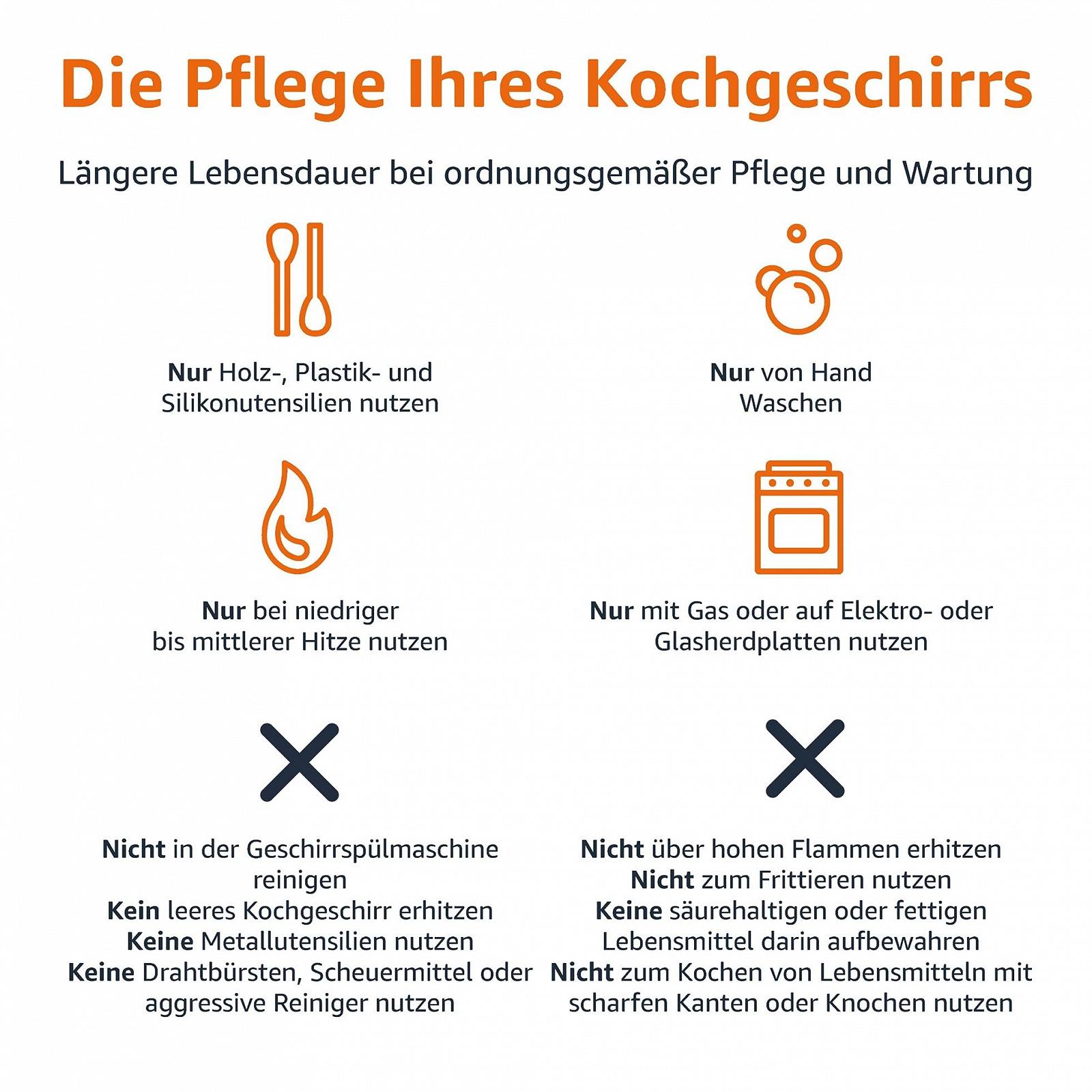 Набор кухонной посуды Amazon Basics 15-предметный Антипригарный Черный, фото №5