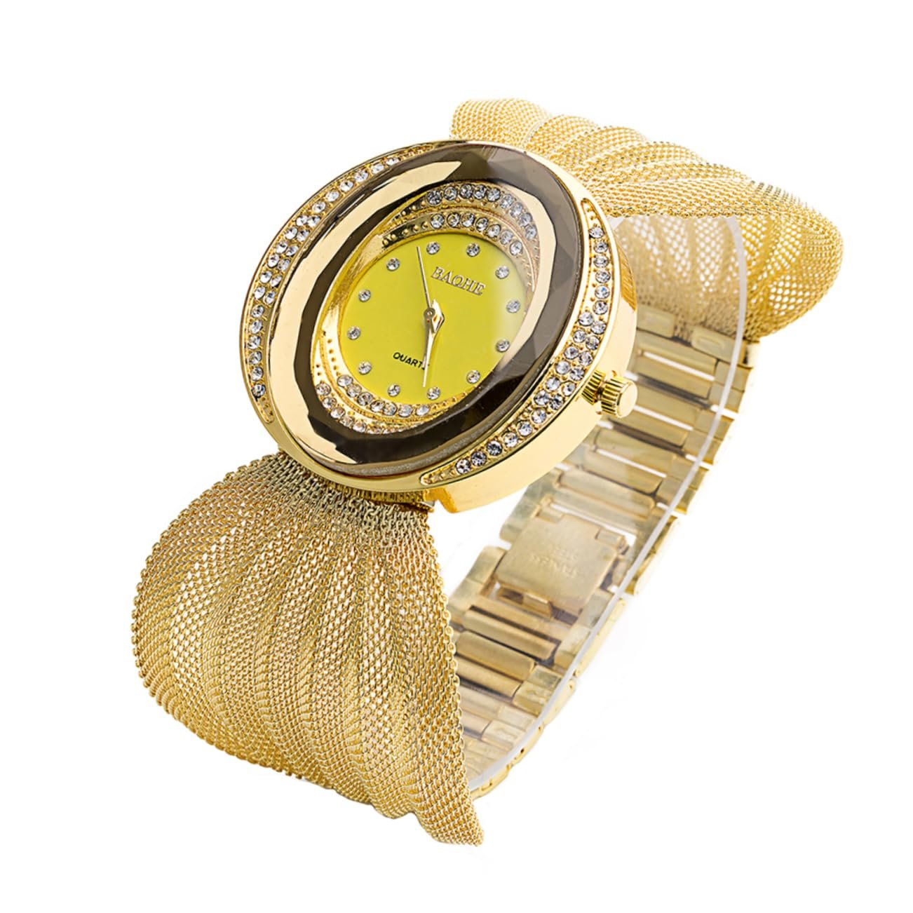 Часы Healvian овальные Chic женские кварцевые с сетчатым ремешком, фото №1