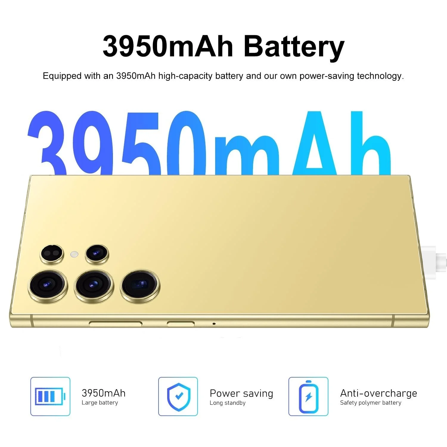 Смартфон 6.75 дюйма 3GB RAM 64GB ROM 5MP + 16MP 4G LTE Dual SIM Silver, фото №3