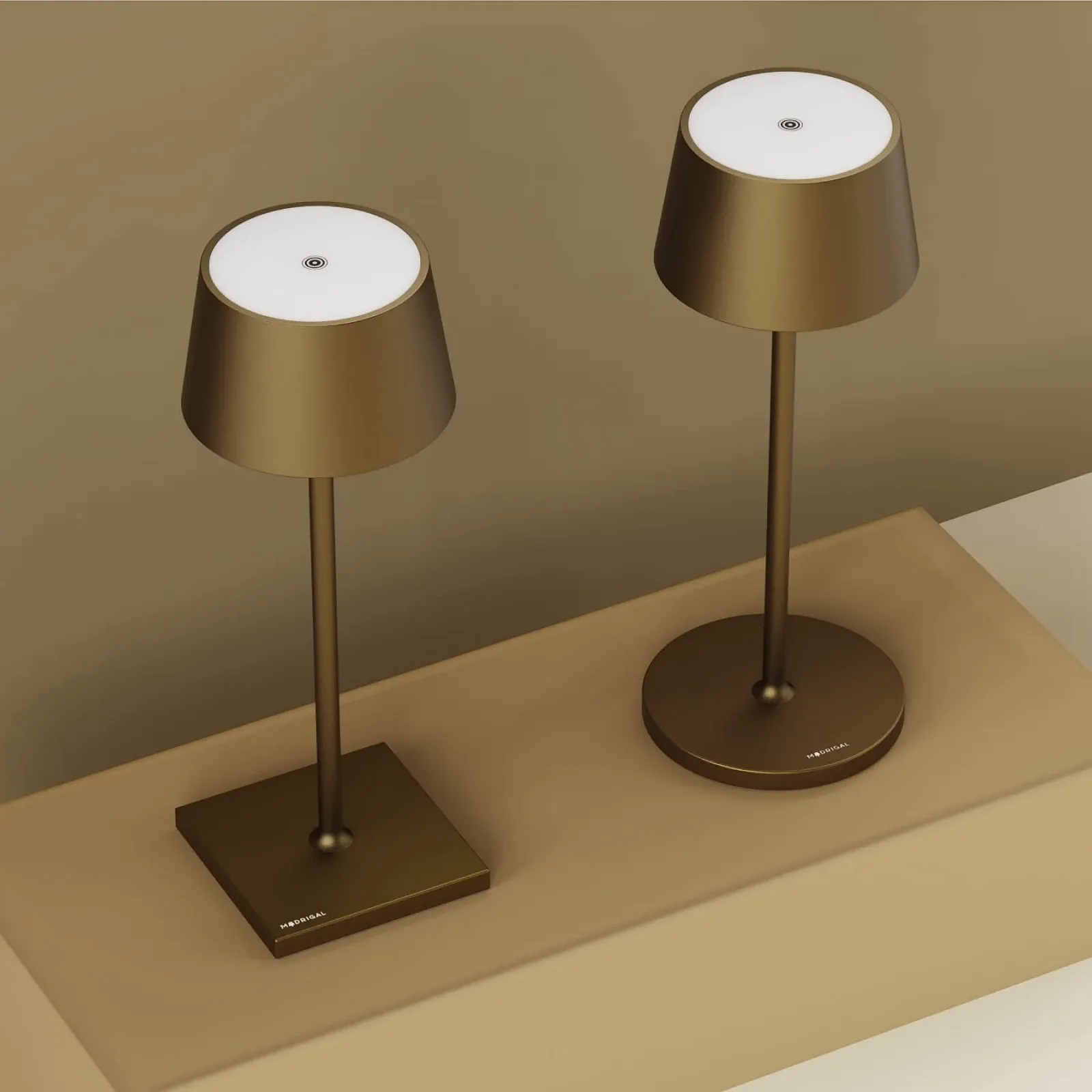 Настільна лампа Stilosa 3 LED акумуляторна IP54 темно-золота, фото №6
