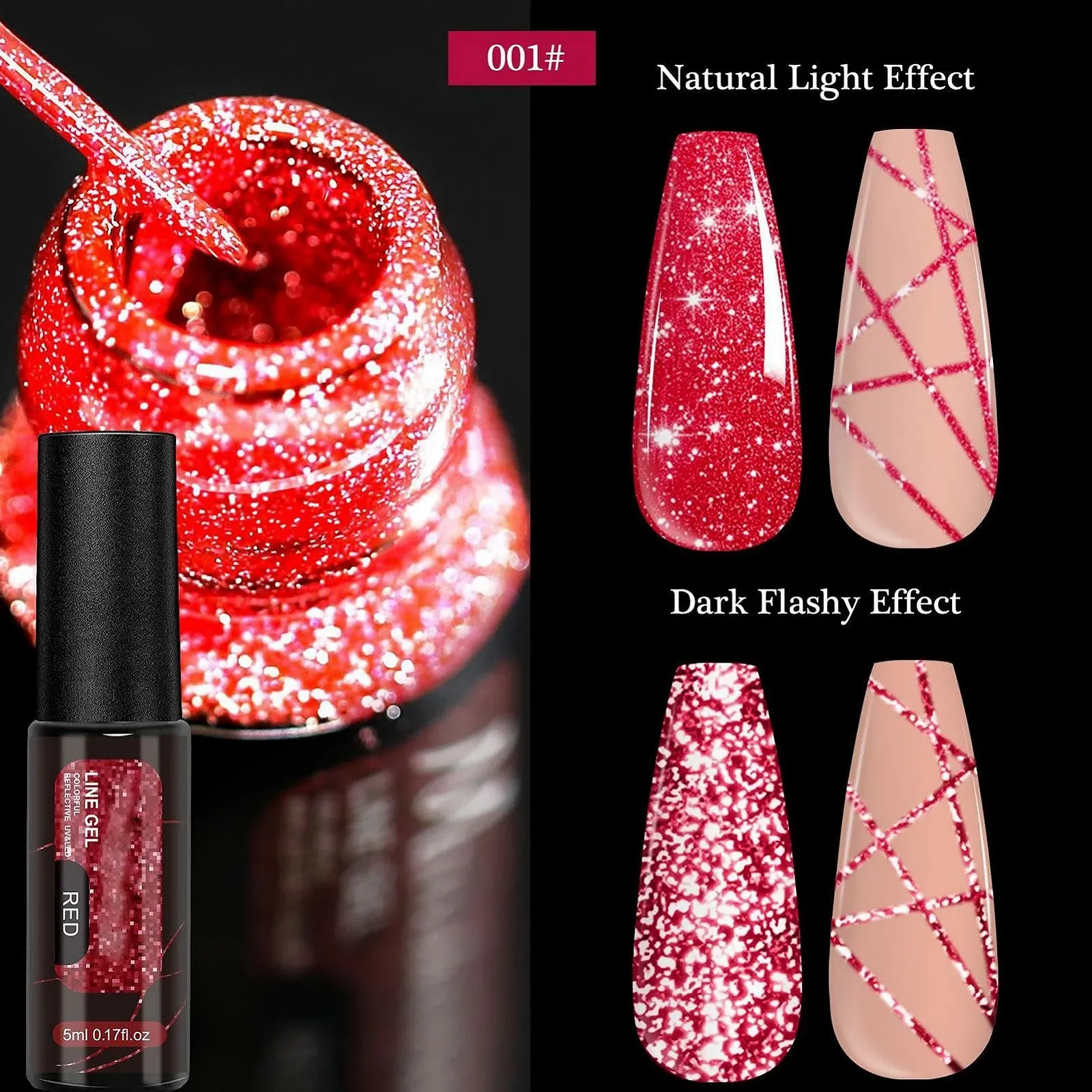 Гель-лак Блёстки Разные оттенки 12 цветов, фото №2