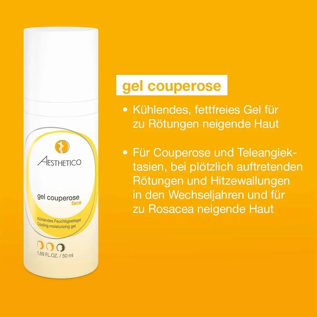 Заспокійливий гель для обличчя AESTHETICO Gel Couperose для зменшення почервонінь при куперозі та розацеа 5 х 50 мл, фото №4 Заспокійливий гель для обличчя AESTHETICO Gel Couperose для зменшення почервонінь при куперозі та розацеа 5 х 50 мл, фото №4