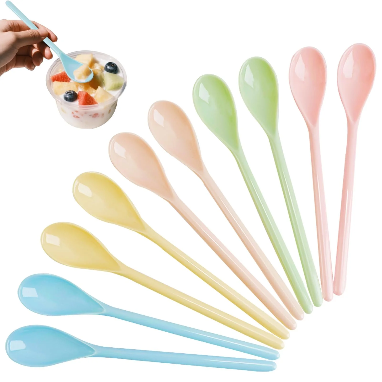 Ложка Пластикова Різнокольорова (10 шт), фото №1