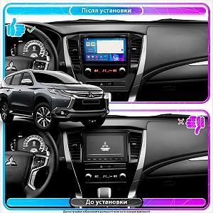 Штатна магнітола Lesko для Mitsubishi Pajero Sport III 2015-2021 екран 9 4/64Gb CarPlay 4G Wi-Fi GPS Prime synthetic.ua - Фото 1
