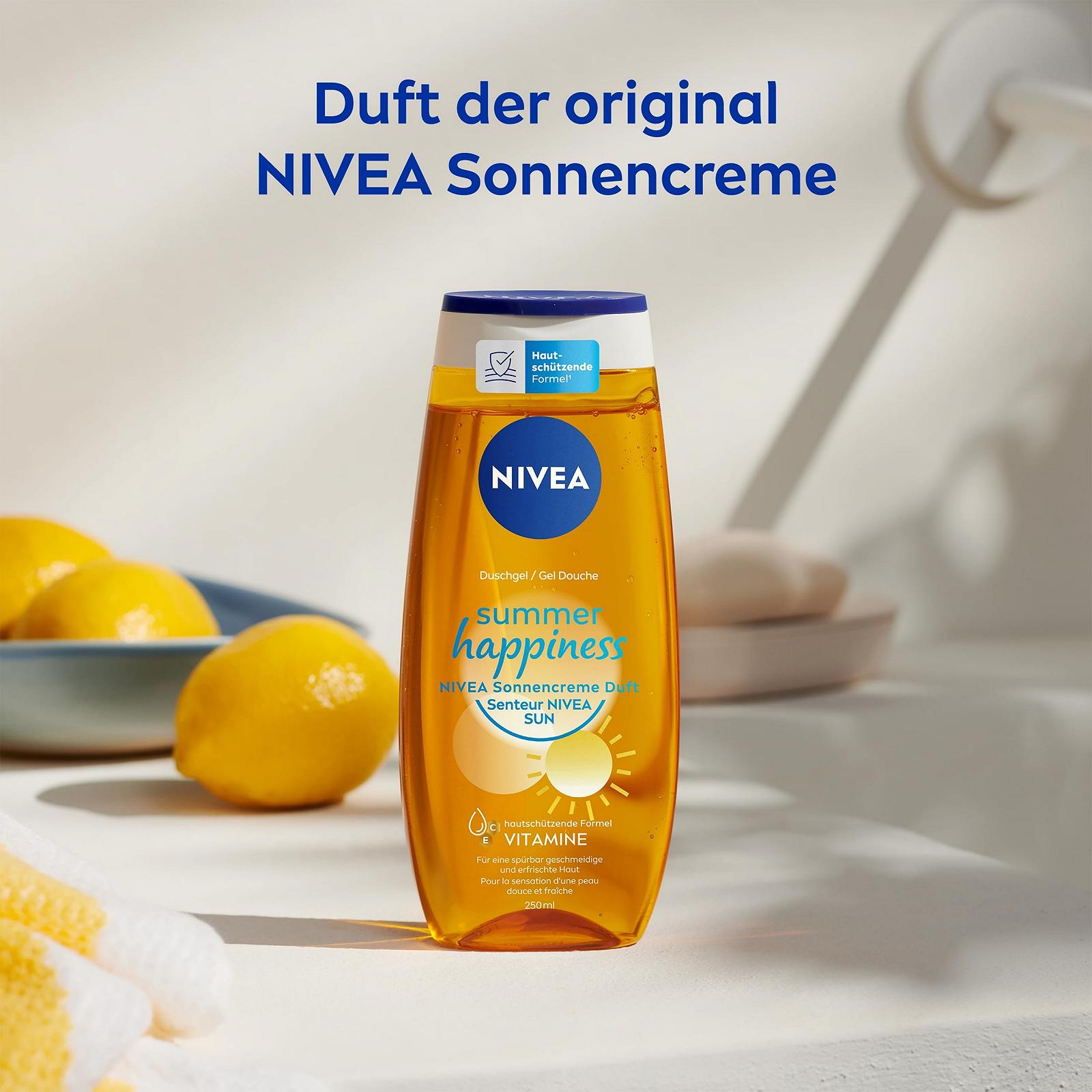 Гель для душа NIVEA Summer Happiness pH-нейтральный с витаминами C и E 250 мл, фото №2