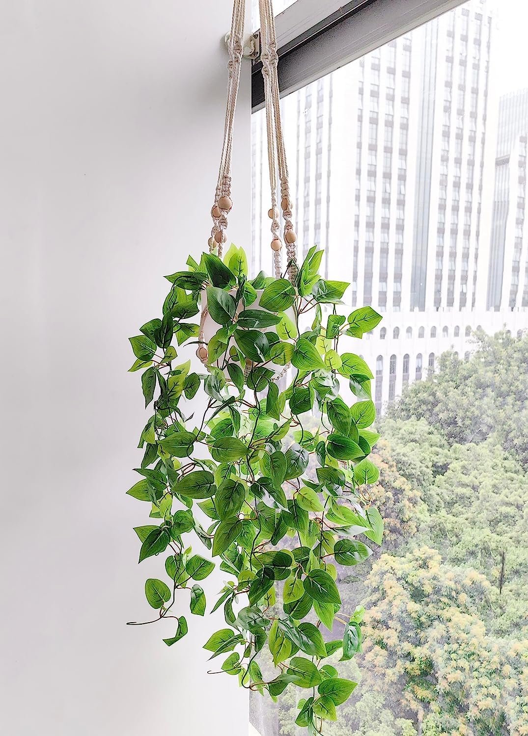 Штучна підвісна рослина з кашпо Comtelek, набір, макраме, бохо, фото №4 Штучна підвісна рослина з кашпо Comtelek, набір, макраме, бохо, фото №4