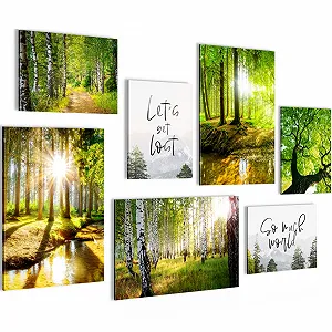 Набір картин Novart Pictures Forest Landscape N036672a 7 шт. зелений - Фото 1