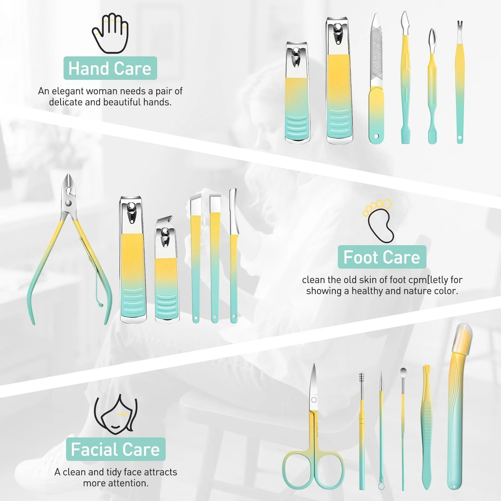 Набор для маникюра Unusverum, 18 предметов, фото №2