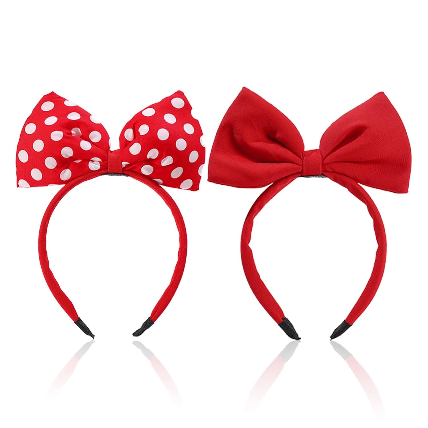 Набір з 2 обручів для волосся Червоний, фото №1