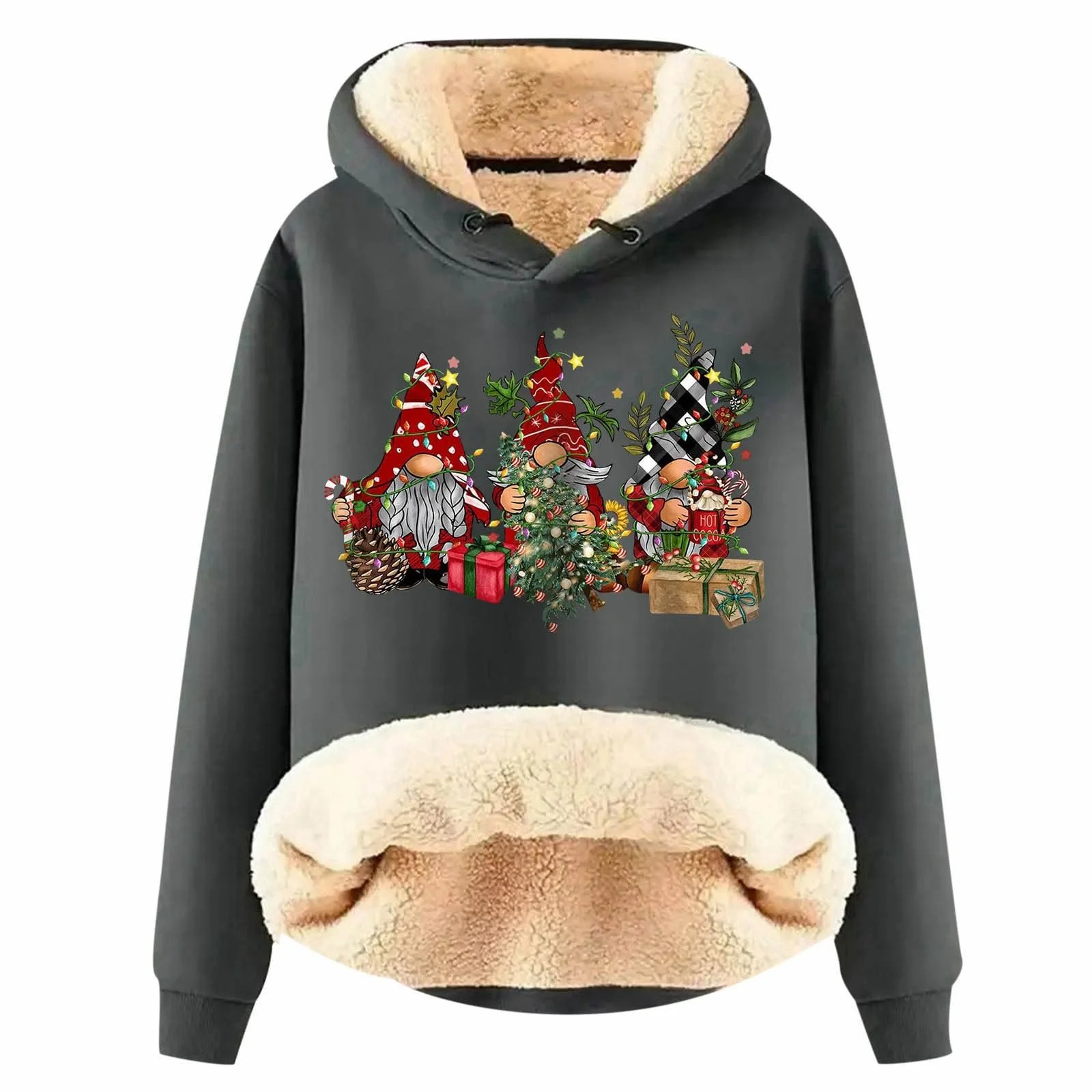 Женский рождественский свитшот Basic Свитер с круглым вырезом 3D принт Рождественский свитшот Свободная рубашка с длинным рукавом Топы с длинным рукавом Рождественская осенняя зимняя уличная мода, фото №1