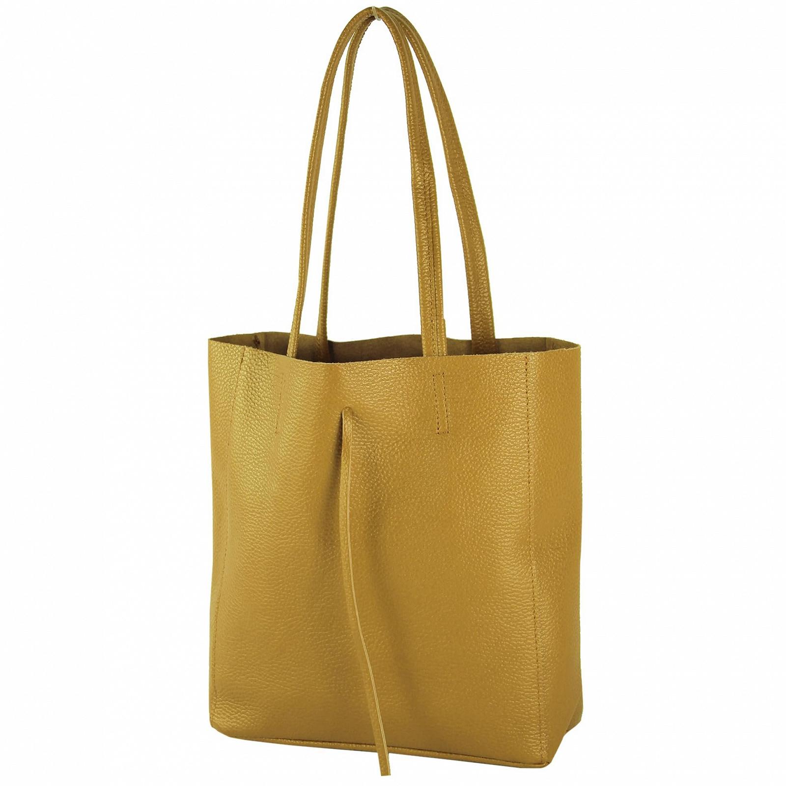 Сумка с ручками modamoda de T253 из итальянской кожи с внутренним карманом, фото №2